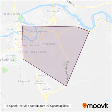 Viação Pinheiral coverage area map