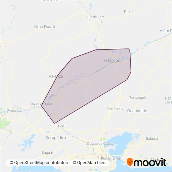 Viação Progresso e Turismo coverage area map
