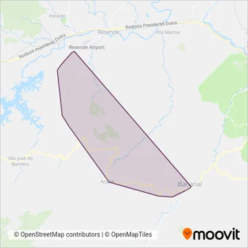 Viação Arapeí coverage area map