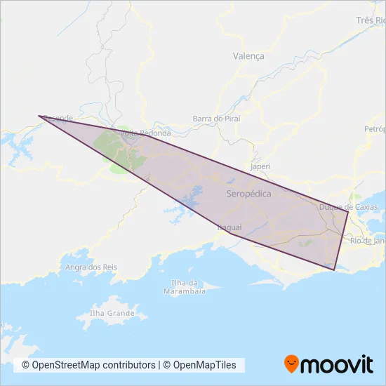 Cidade do Aço (Linhas Rodoviárias) coverage area map