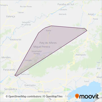 Linave Transportes coverage area map