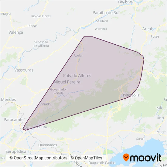 Linave Transportes coverage area map