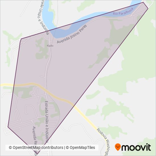 Mapa da área de cobertura da Prefeitura de Levy Gasparian