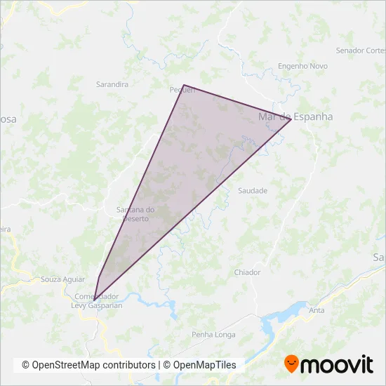 Viação Sertaneja coverage area map