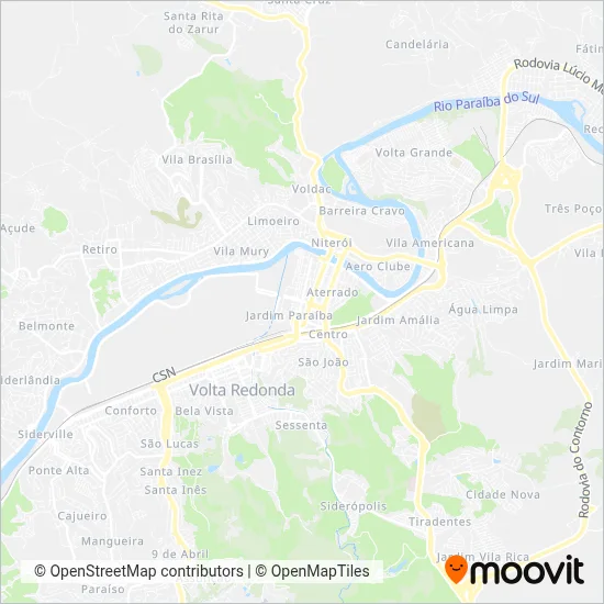 TransMargoo (Intercampi UERJ) coverage area map