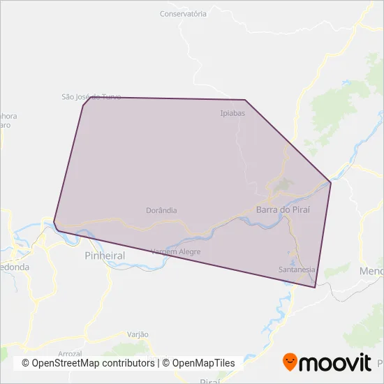 Bamonte Transportes coverage area map