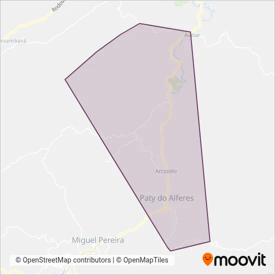 Prefeitura de Paty do Alferes coverage area map