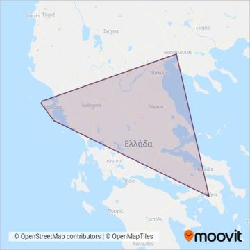 ΚΤΕΛ χάρτης κάλυψης περιοχής