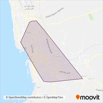 شركة مواصلات جدة - Jeddah Transport Company coverage area map