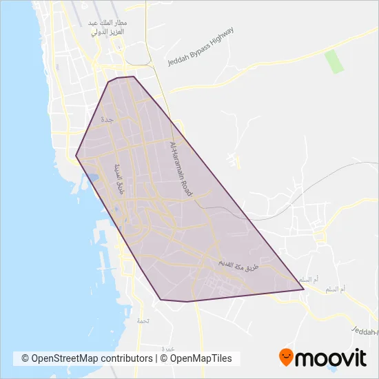 Jeddah Transport Company coverage area map