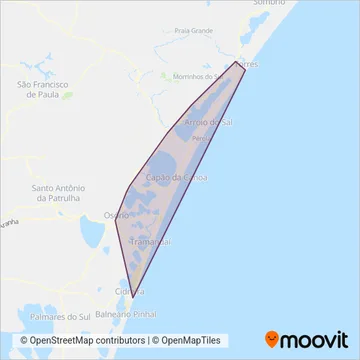 Unesul - Metroplan e DAER coverage area map