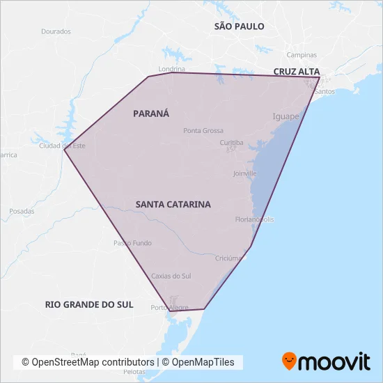 Expresso São José coverage area map