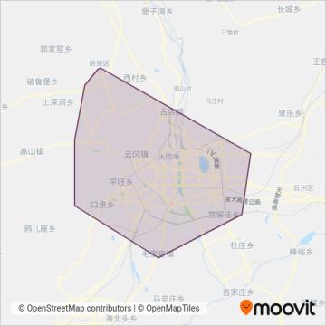 大同公交 coverage area map