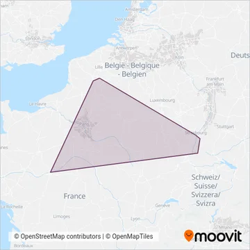 TGV INOUI coverage area map