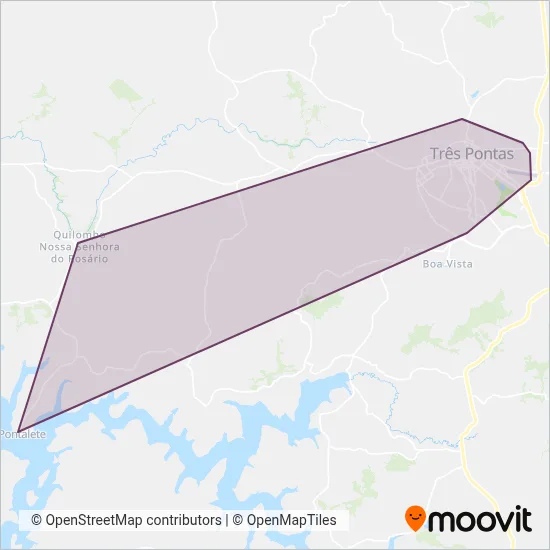 Viação Avanti coverage area map