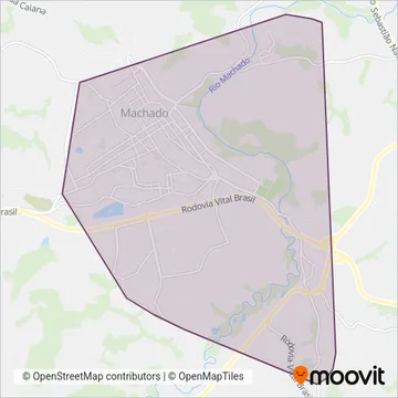 Viação São Benedito coverage area map