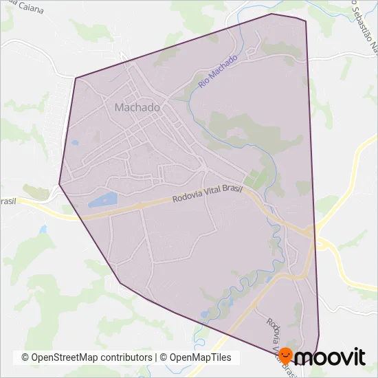 Viação São Benedito coverage area map
