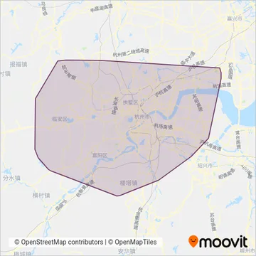 杭州公交 coverage area map