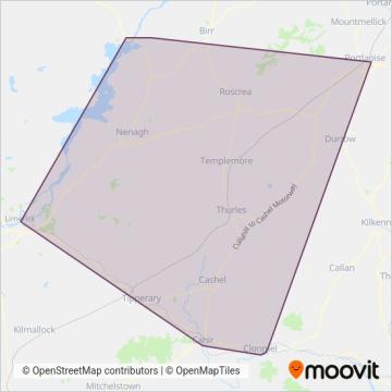 TFI Local Link Tipperary coverage area map