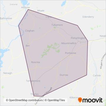 TFI Local Link Laois Offaly coverage area map