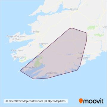 TFI Local Link Cork coverage area map