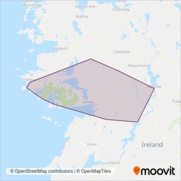 TFI Local Link Galway coverage area map