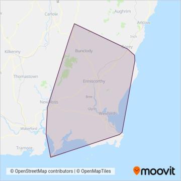 TFI Local Link Wexford coverage area map