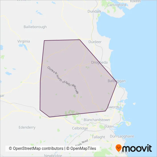 TFI Local Link Louth Meath Fingal coverage area map