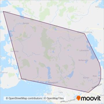 TFI Local Link Mayo coverage area map