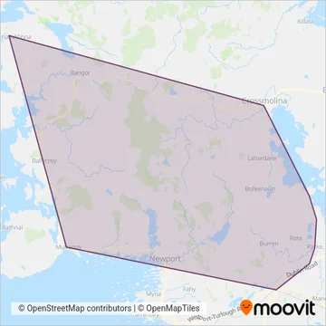 TFI Local Link Mayo coverage area map