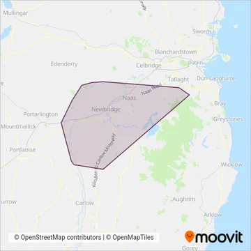 TFI Local Link Kildare South Dublin coverage area map