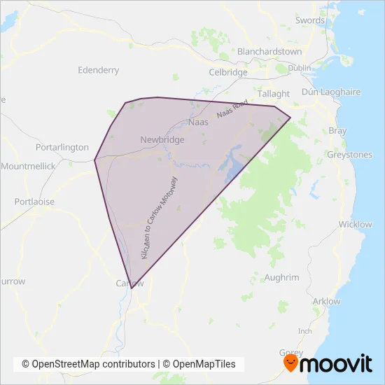 TFI Local Link Kildare South Dublin coverage area map