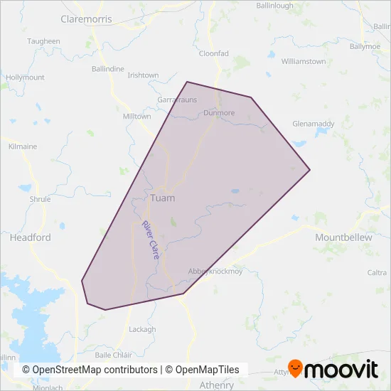 Carte de la zone de couverture de Farragher International Travel Services