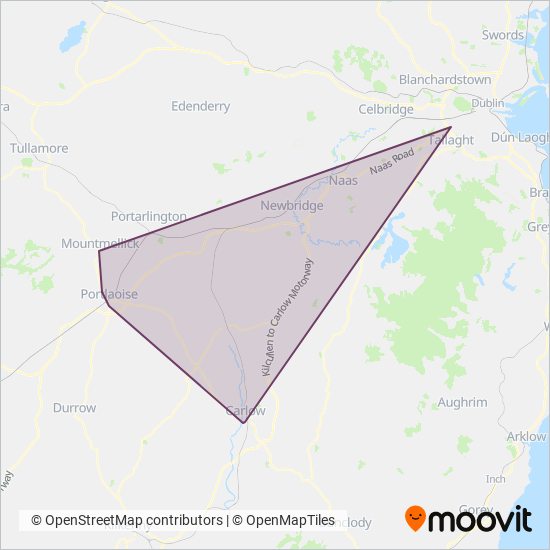 Carte de la zone de couverture de PJ Martley