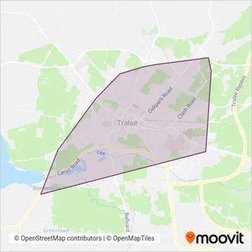 Tralee People's Bus Service coverage area map