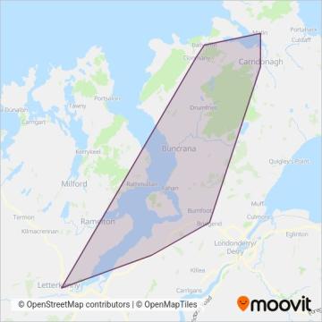 McGonagle Bus and Coach Hire coverage area map