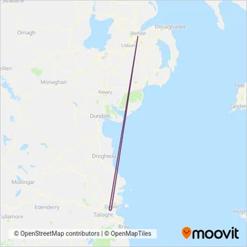 Dublin Express coverage area map