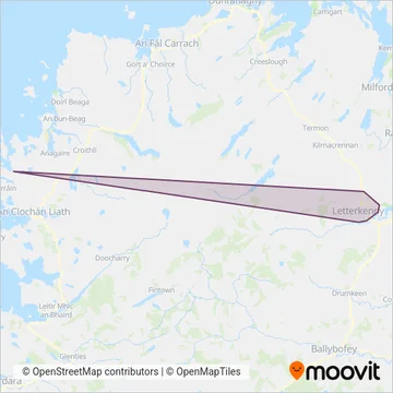 Doherty's Coach Travel coverage area map