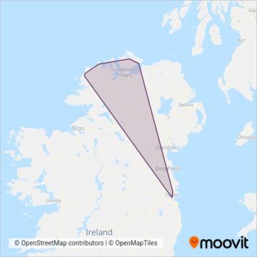 Mc Ginley Coach Travel coverage area map