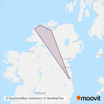 Mc Ginley Coach Travel coverage area map