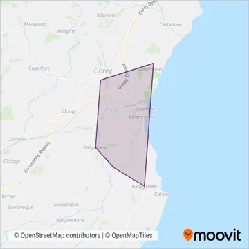 Gorey Bus Links coverage area map
