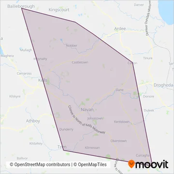 Royal Breffni Tours Ltd coverage area map