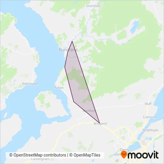 McGonagle Bus and Coach Ltd. coverage area map