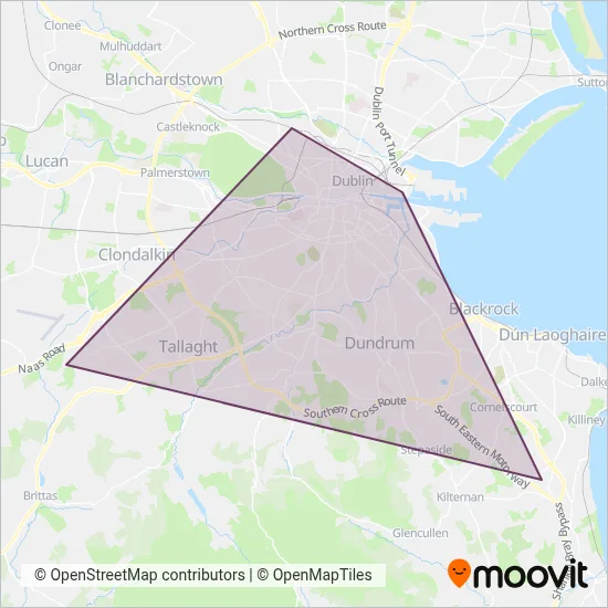 Carte de la zone de couverture de Luas