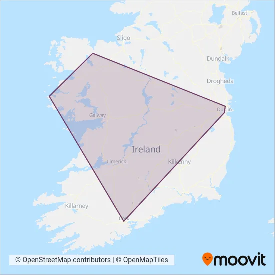 Carte de la zone de couverture de Citylink