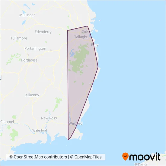 Wexford Bus coverage area map