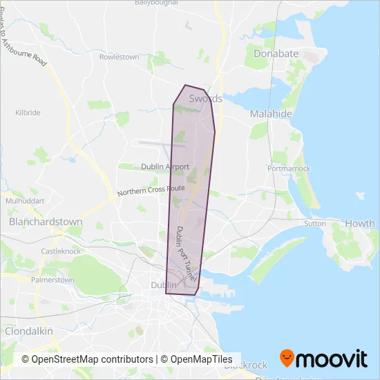 Swords Express coverage area map