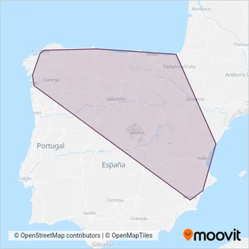 Renfe coverage area map