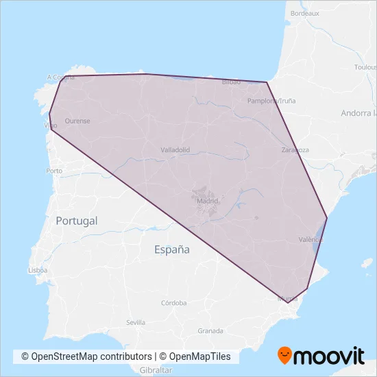 Cobertura del mapa de Renfe
