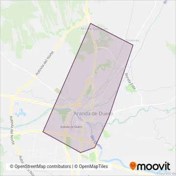 Bus Urbano Aranda coverage area map
